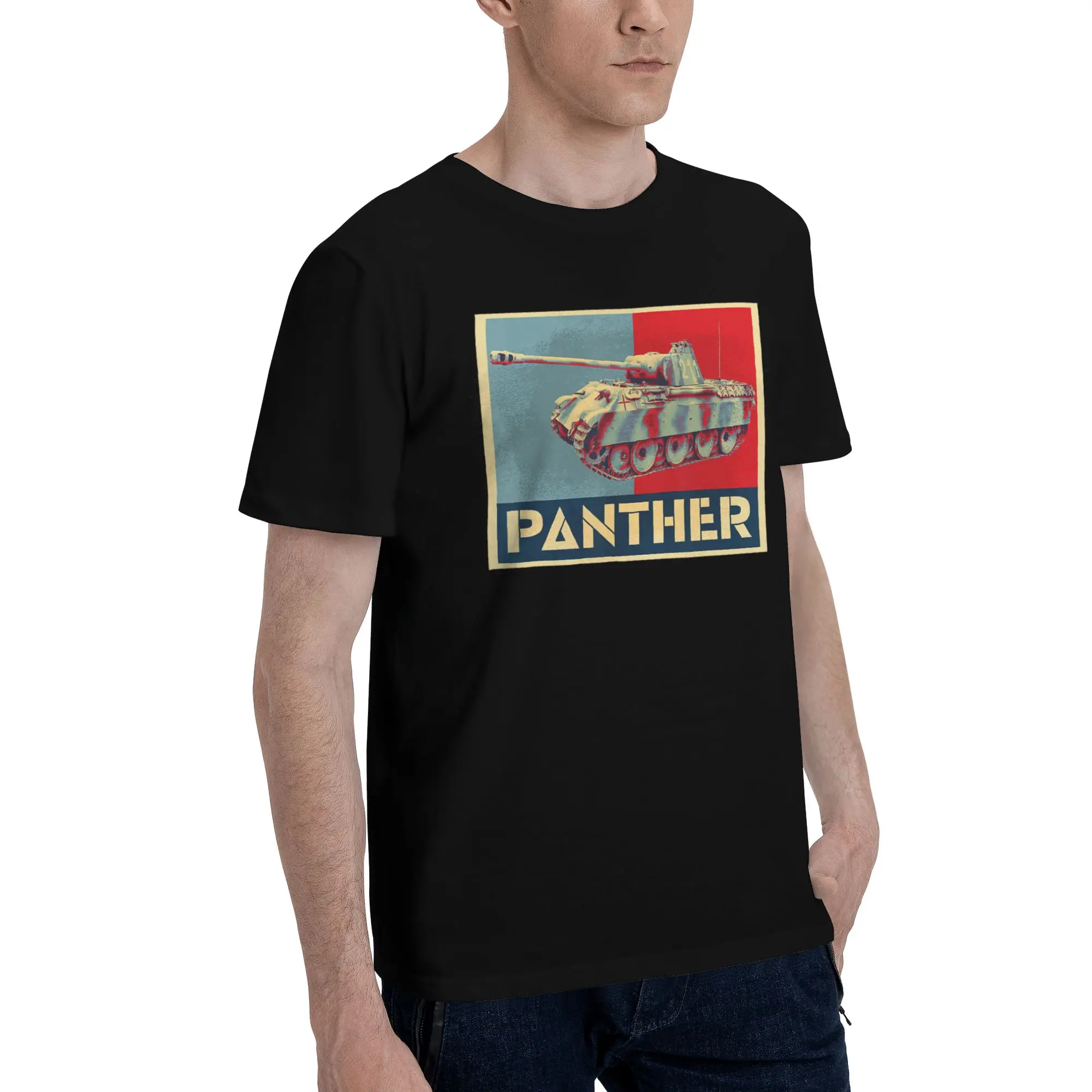 Panther Panzer V Tank WW2 Military Armored Vehicle AFV  Printed T Shirts for Men Women  Pure Cotton  Tee Shirt Clothing