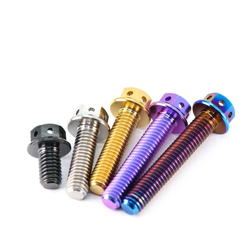 مسامير سداسية داخلية وخارجية مجوفة من سبائك التيتانيوم TC4 لتعديل الدراجة النارية وتزيين المركبات الكهربائية M6M8