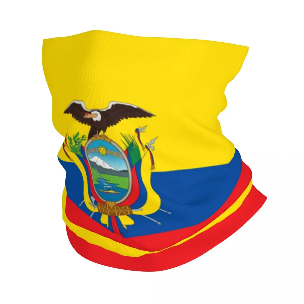 Ecuador Flag Bandana Winter Neck Warmer Men Windproof Wrap Face Scarf for Ski Gaiter Headband