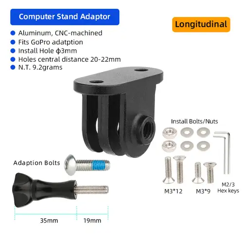 Aluminum Bicycle Computer Mount Adapter for Garmin Edge Bryton Compatible with Gopro Sport Action Camera MTB Road Parts - Image 9