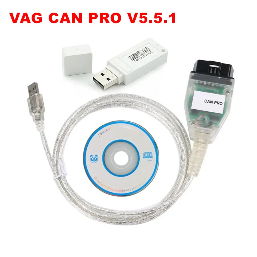 New V5.5.1 VCP OBD2 Diagnostic For VAG CAN PRO FT245RL FTDI Multi-Language Works For AUDI/VW CAN BUS K Line UDS CAN PRO