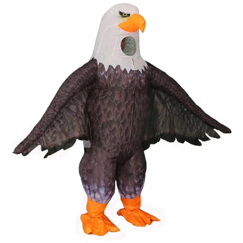 2024new Inflatable Eagle Costume Air Blow Up Bald Eagle for Adult Halloween Costume Independence Day Celebration Costume Suit