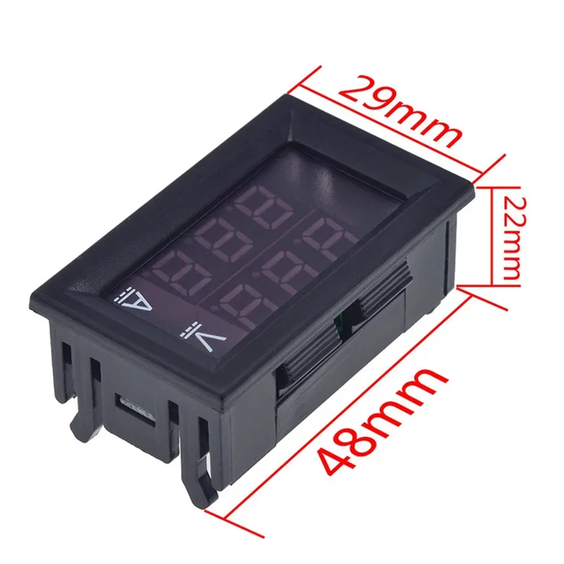 10A 50A 100A LED Digital Voltmeter Ammeter 0-100V Voltage Current Meter Volt Detector Tester Monitor Panel for Car Motocycle