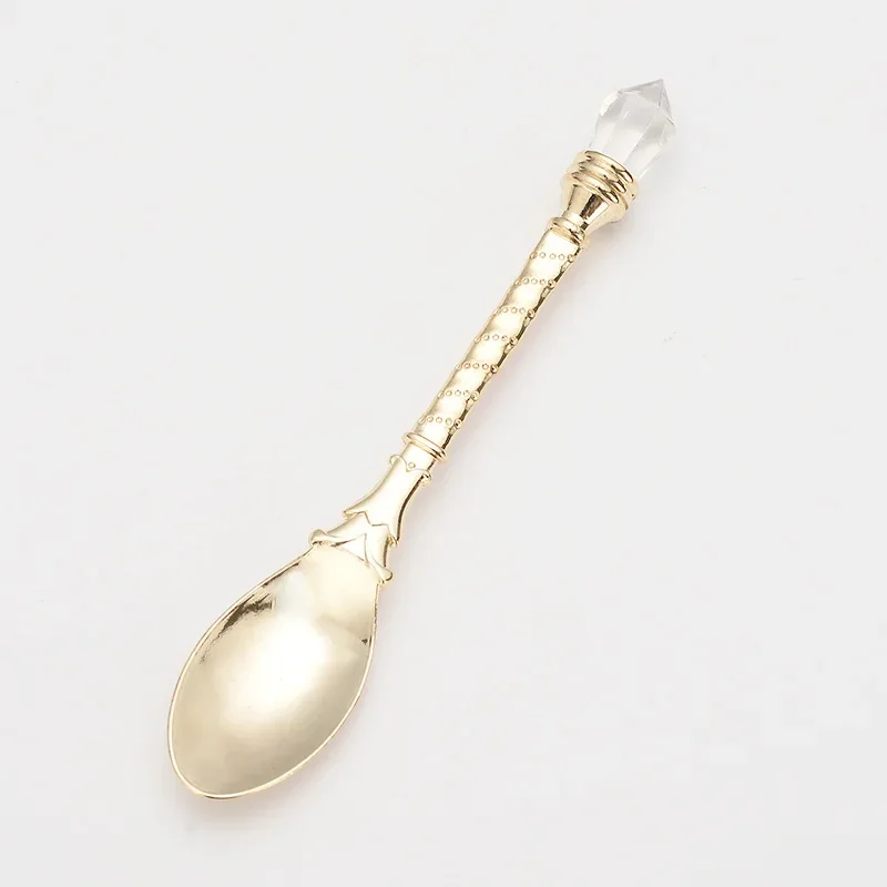 

Gifts Crafts Retro Palace Style Coffee Spoon Dessert Spoon Diamond Bit Cake Mixing Spoon