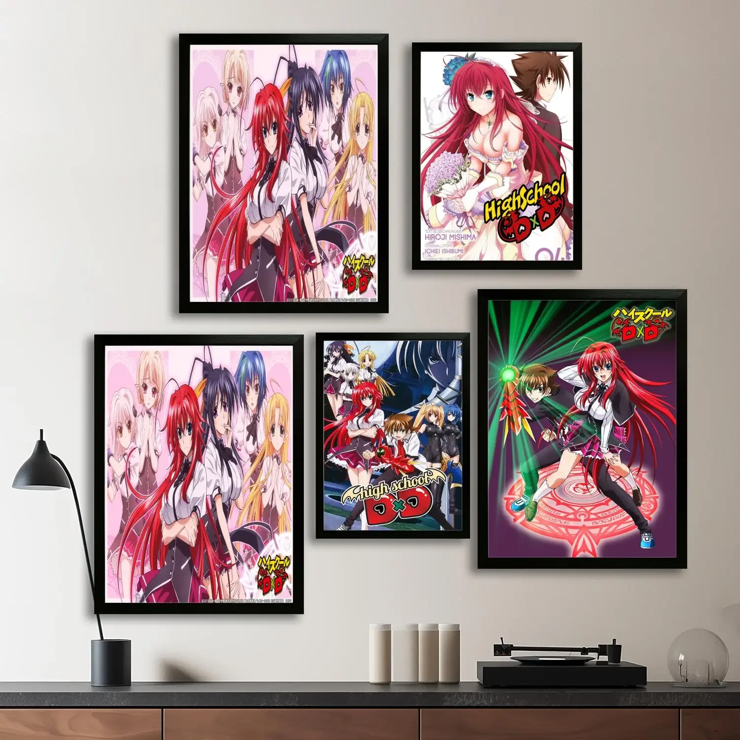 Anime Highschool DxD Canvas Art Poster, Wall Art Picture Print, Modern Family Bedroom Decor Posters,Decorative painting