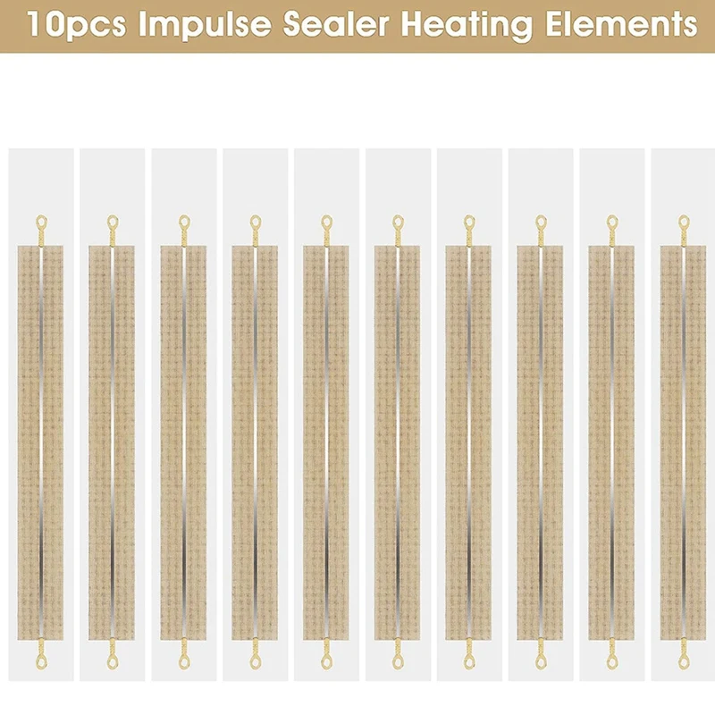 10Piece Impulse Sealer Replacement Parts Replacement Elements Grip Impulse Sealer Heating Elements Silver