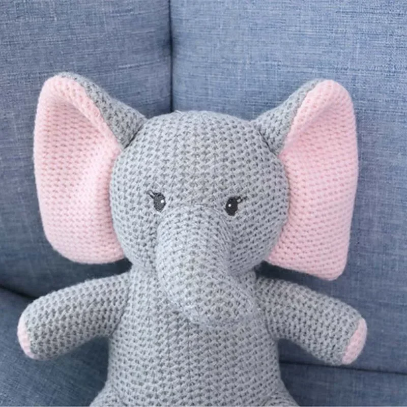 Newborn Baby Boy Girl Gift Crochet Doll Soothing Toy Cute Elephant Animal Unicorn Plush