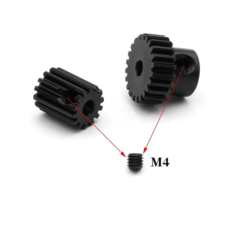 M0.6 Hole 3.17mm 5mm Metal Pinion Motor Gear 13T 14T 15T 16T 17T 18T 19T 20T 21T 22T 23T 24T 25T 26T 27T 28T 29T for 1/10 RC Car