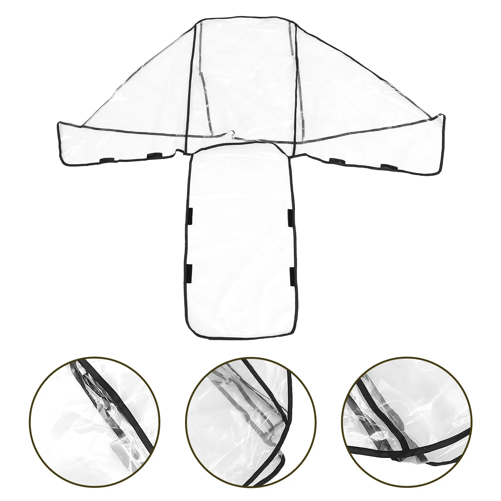 

Large Double Stroller Rain Cover Universal Windproof Rainproof Protection for Baby Stroller with Full Coverage Design