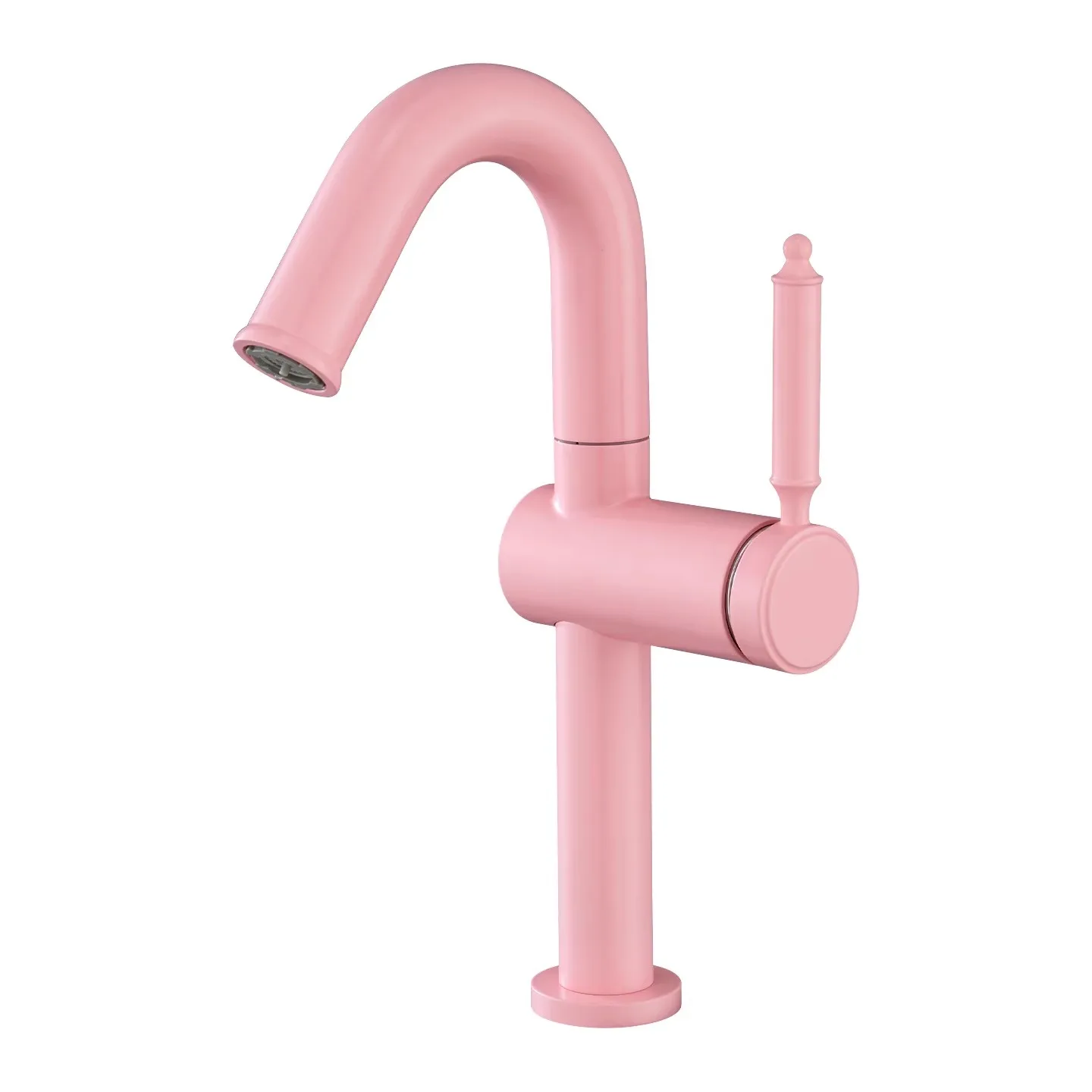 

Fashion Pink Love Basin Faucet Hot and Cold Bathroom Single Lever Brass Sink Mixer Decked Rotation Sink Mixer