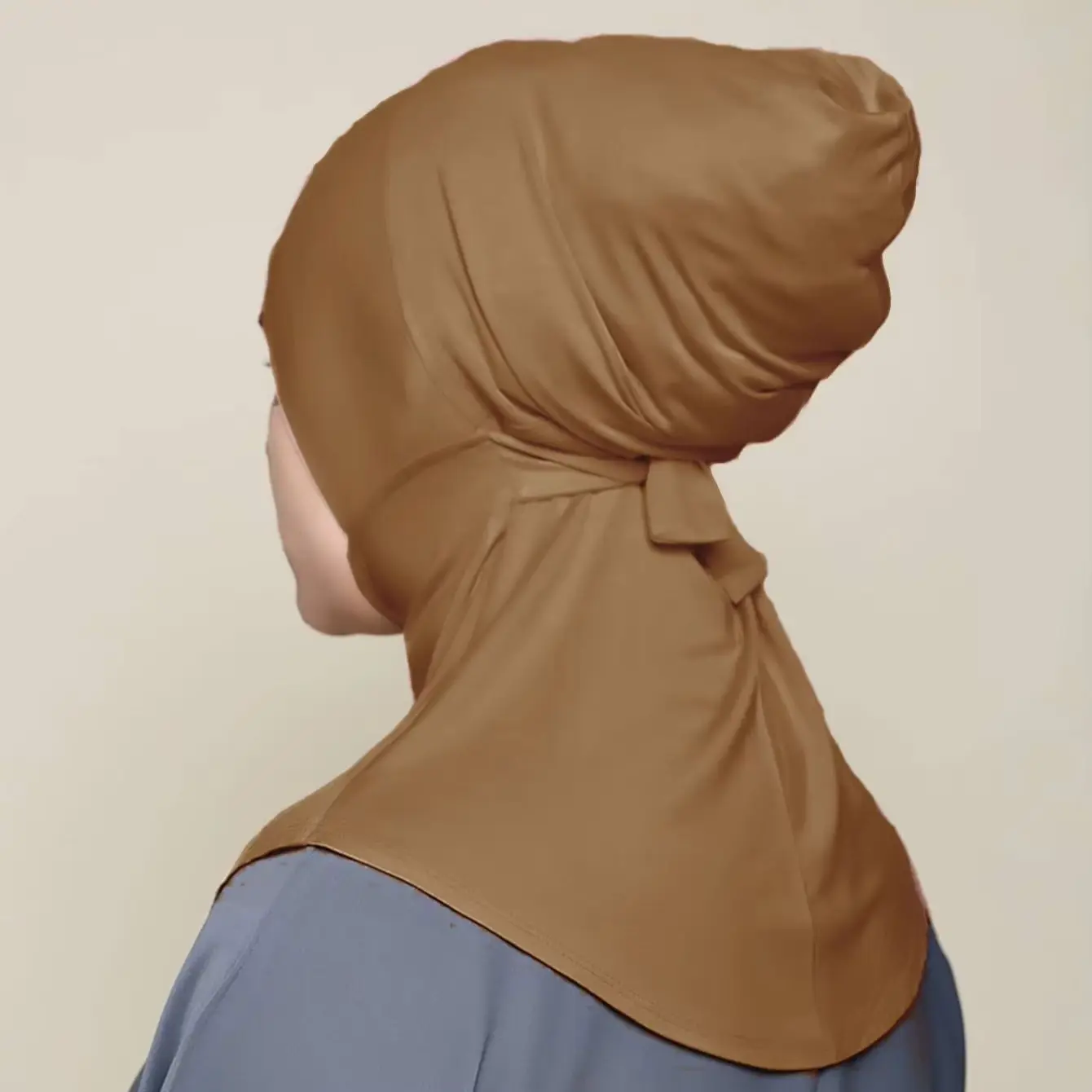 Wholesale Ready To Go wear Instant Hijab for Ladies Tie Back Premium Quality Jersey Scarf Cotton Neck Cover Muslim Woman Hijabs