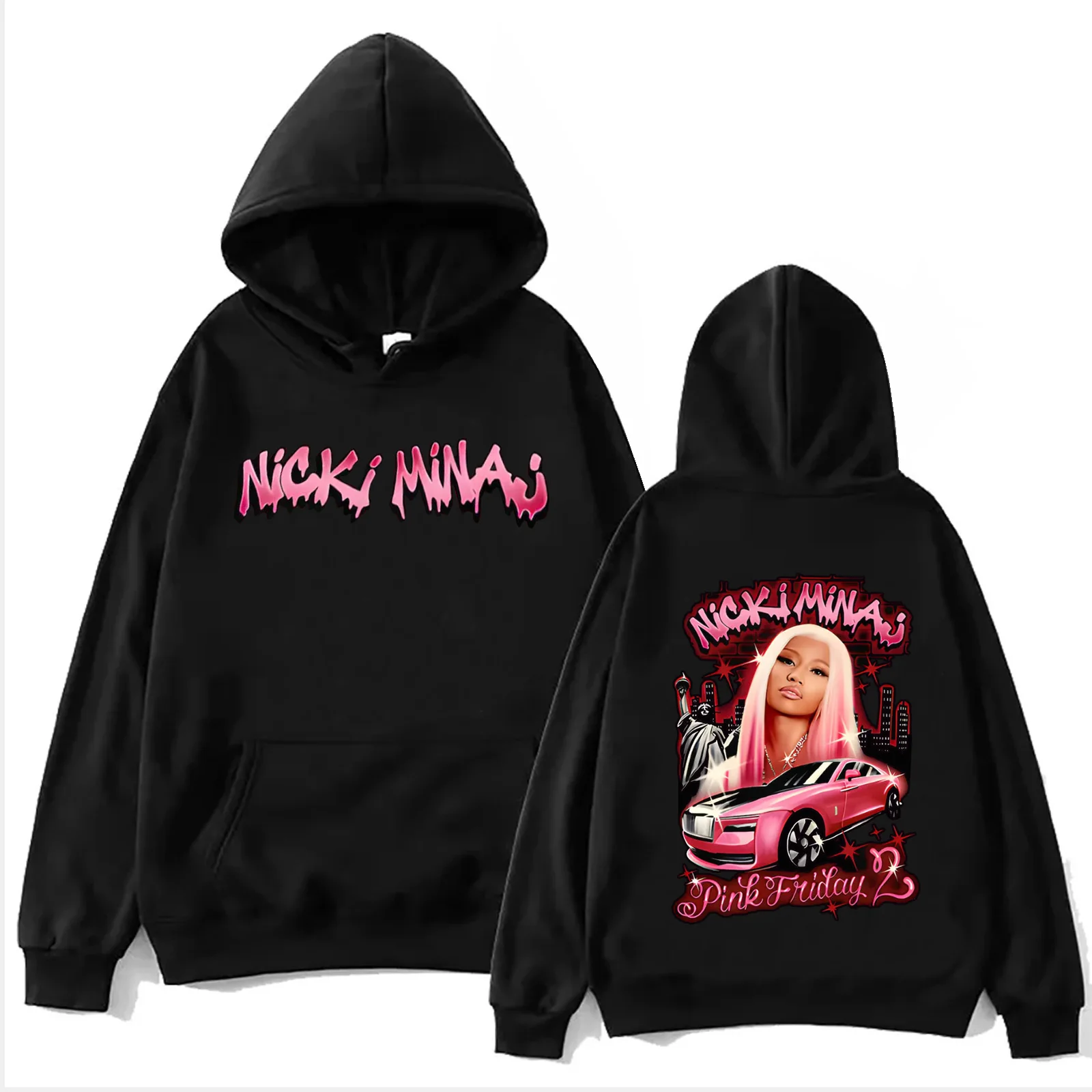 2024 Nicki Minaj Tour Hoodie Harajuku Pullover Tops Long Sleeve Sweatshirt Music Fans Gift