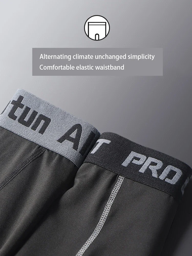 กางเกงออกกำลังกายและกีฬาความยืดหยุ่นสูงแห้งเร็วสำหรับผู้ชายใหม่ กางเกงวิ่งและบาสเก็ตบอล