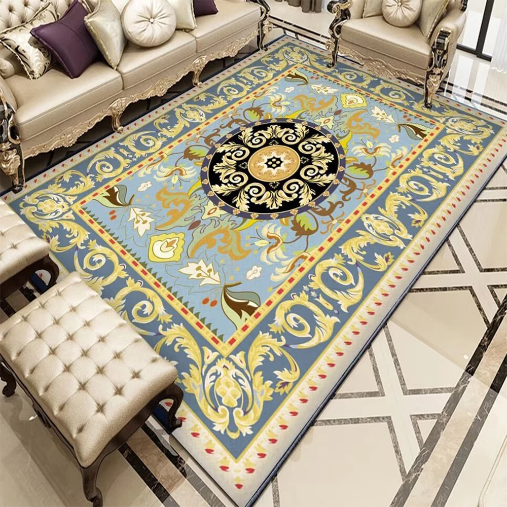 Chinese Style Living Room Carpet Large Area Coffee Table Sofa Side Rugs Study Bedroom Bedside Home Decoration Non-slip Floor Mat