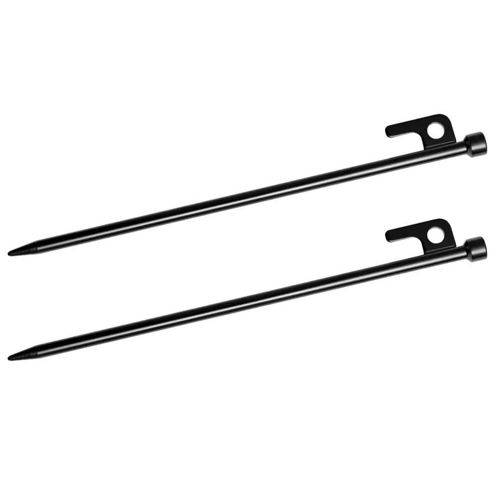 

2 Pcs Outdoor Tent Pegs Tarp Stakes Camping Accessories Heavy Metal Cast Iron for Ground