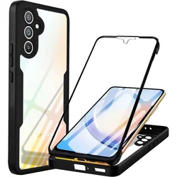 360 Full Body Protection Case For Samsung Galaxy A34 5G A54 5G A14 A24 4G A04 A04S M53 5G M33 5G M52 Silicon Clear Phone Cover