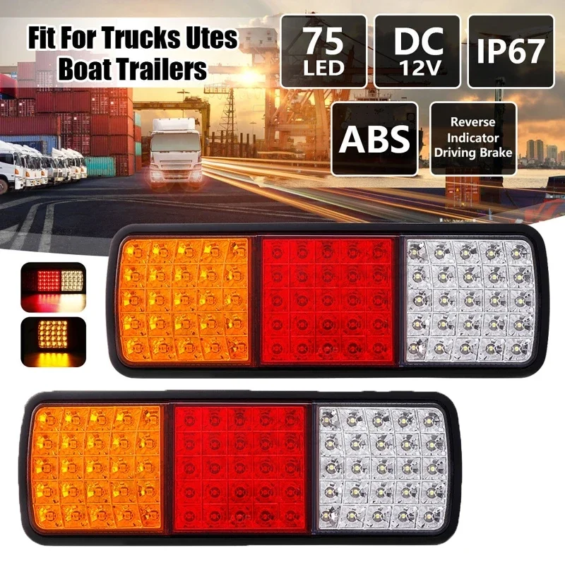 

12V 72LEDs Tail Lights Stop Indicator Reverse Brake Lamp for Truck Trailers Caravan Truck Boat