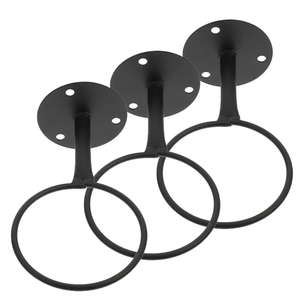 3Pcs Heavy Duty Iron Basketball Holder Wall Mounted Balls Display Shelf for Home Garage Gym Supermarket Multi Function Sports