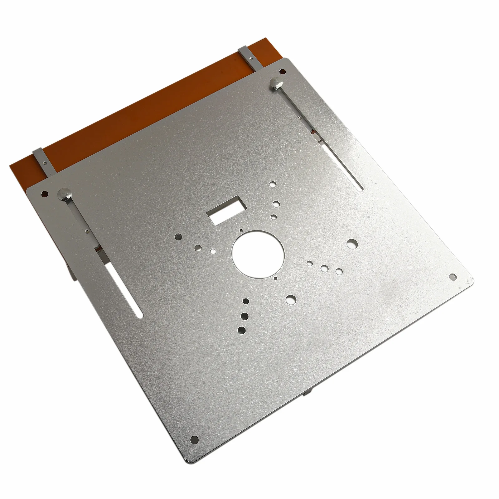 

Router Table Insert Plate Made of Aluminium Alloy Featuring Wood Milling Flip Board and Miter Gauge for Router Alignment