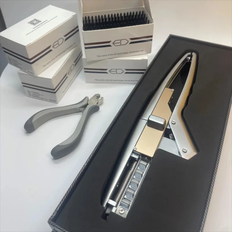 New 6D First Second Third Generation Hair hine Plier Set with Strands/Quick and Seamless Extension