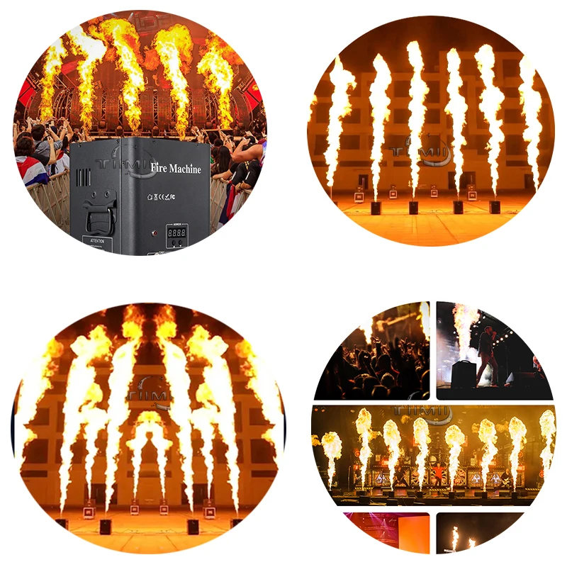 Imagem -06 - One Stage Large-scale Dmx Flame Machine Music Festival e Venue Decoração Concerto Outdoor Atmosfera Flightcase