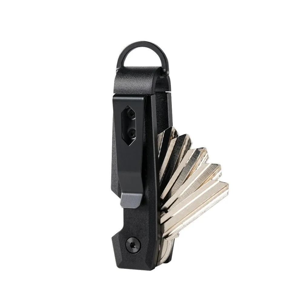 

Aluminum Alloy Key Organizer Minimalist Holds 1-6 Keys Compact Key Holder Durable Multi-functional Metal Keychain Daily Carry