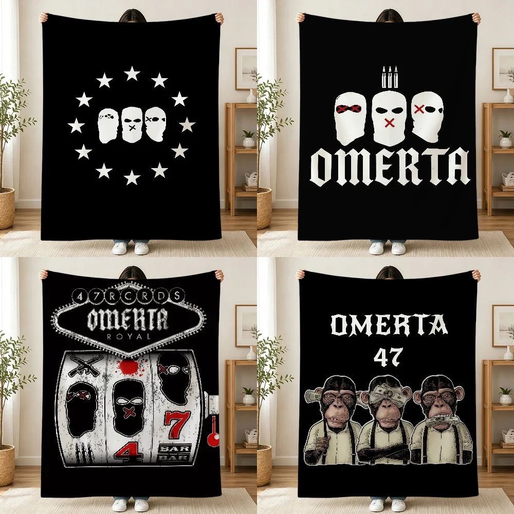 Band O-Omerta 47 Blanket Printed Flannel Soft Warm Cozy Season Nap Bed Sofa Travel Camping Gift Adults Kids