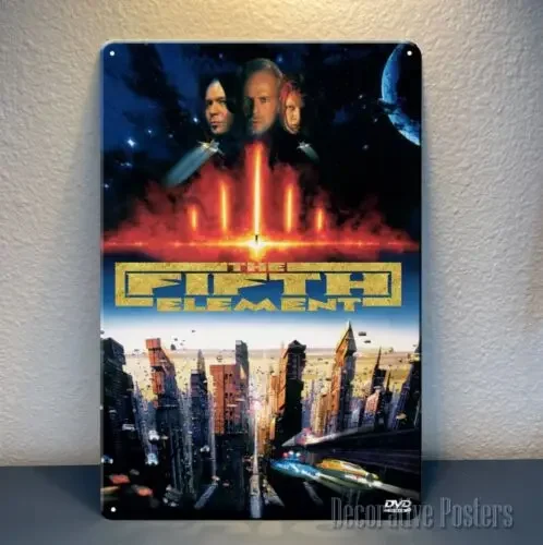 1 Stück, The Fifth Element Bruce Willis Film-Metallposter – Sammel-Blechschild, 20 x 30 cm