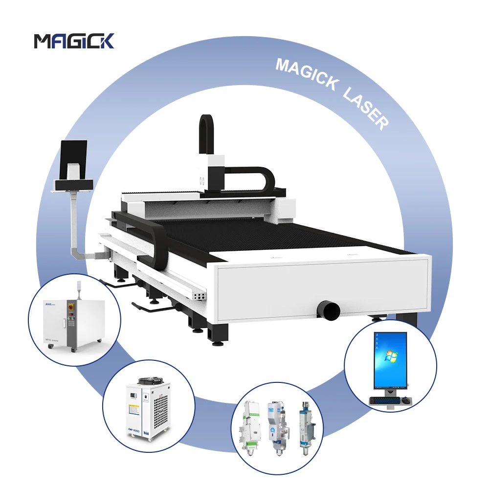 Multifunctional Industrial Raycus Power Stainless Steel Hines Large Format Fiber Laser Cutting Hine