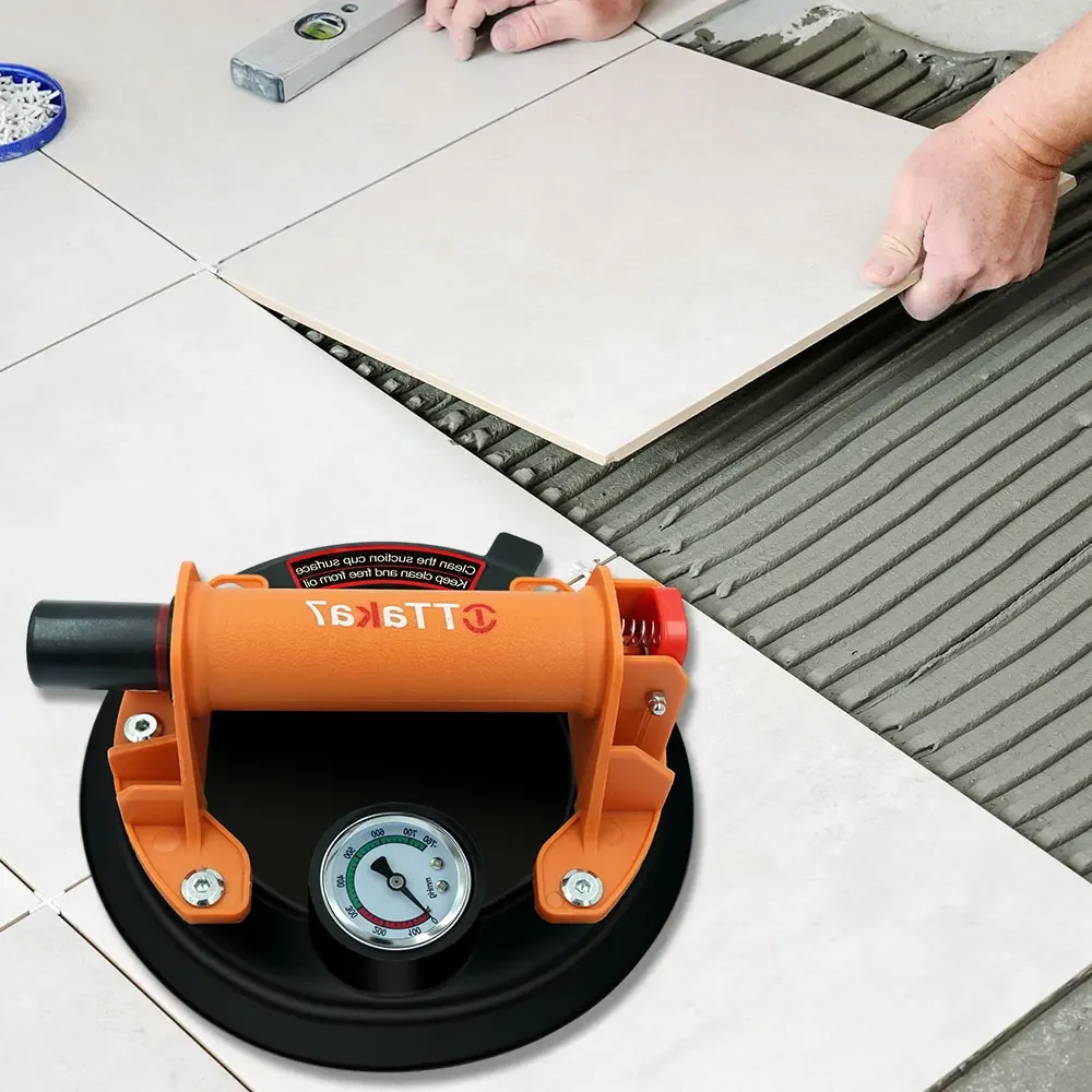 Ventosa a vácuo com capacidade de carga de 250kg, espalhador a vácuo resistente para adsorção de azulejos, vidro de granito, levantamento de copo de 8 polegadas