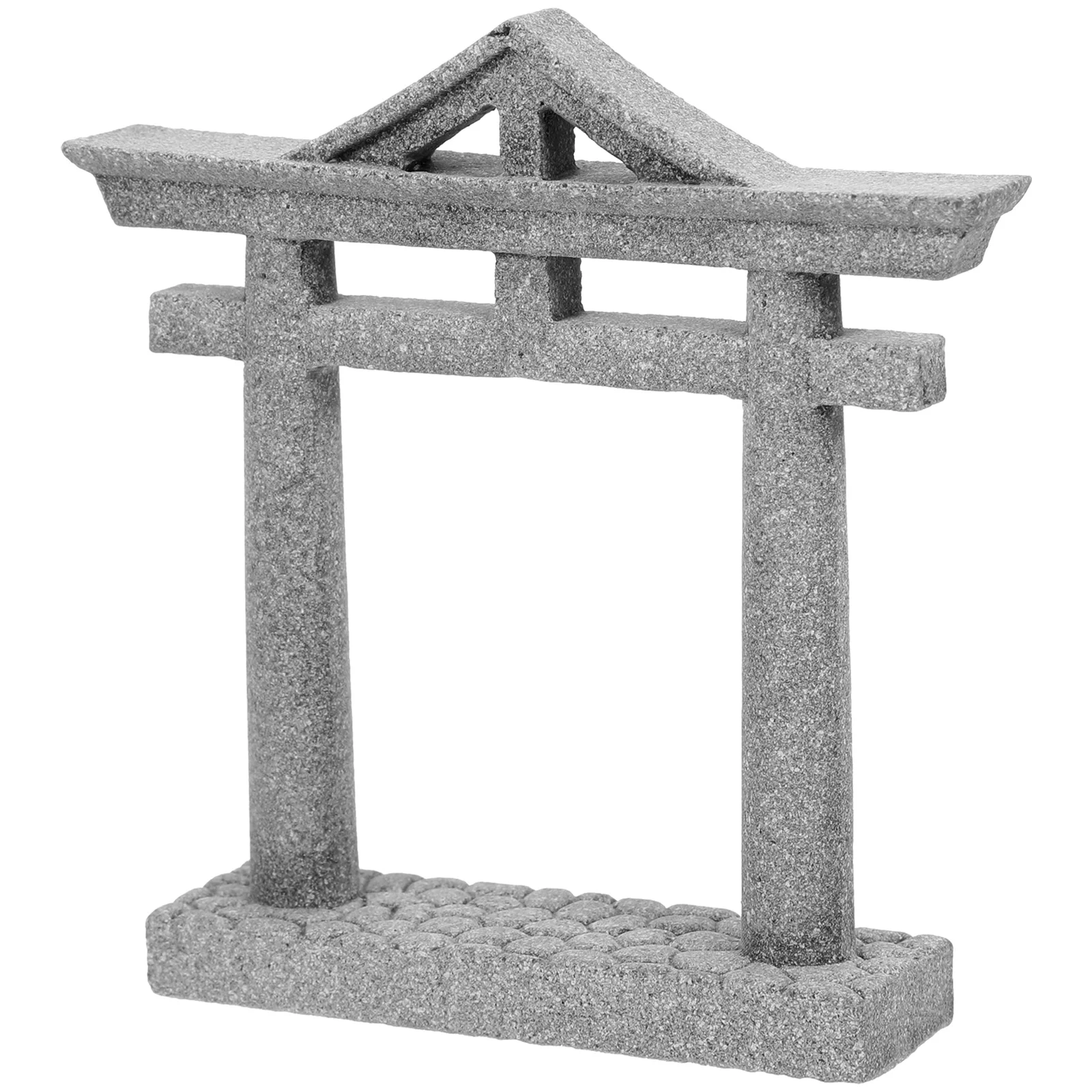 

1pc Japanese Stone Gate Sculpture Simulated Ornament Fish Tank Decor Garden Micro Landscape Aquarium Decoration Zen Style