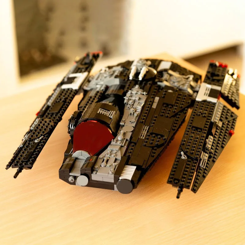 1054개 조각 우주 전쟁 다크 폰도르 홀크래프트 75389 다크 팔콘 대체 MOC 맞춤형 모듈식 건축 DIY 휴일 장난감 선물