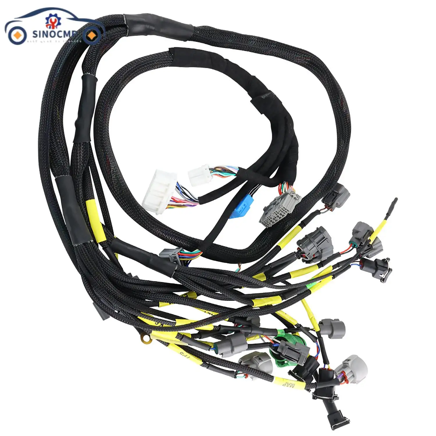 Engine Harness Tucked D/B-Series B16 B18 D16 PQY-FIC30 CNCH OBD1 For Honda Civic Integra 1PC Aftermarket Replacement