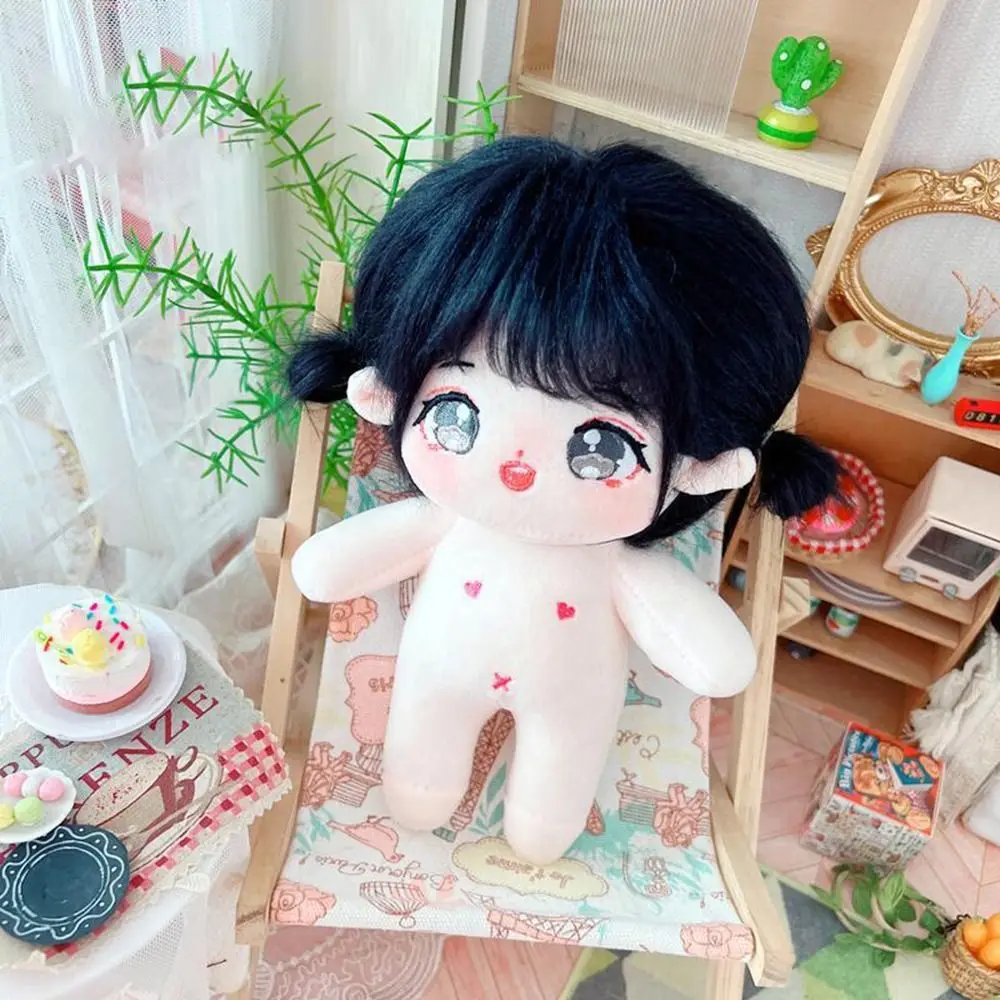Bambola di cotone da 20 cm può essere posizionata in una forma a forma di cartone animato, bambola da vestire, morbida, imbottita, giocattolo carino in stile anime