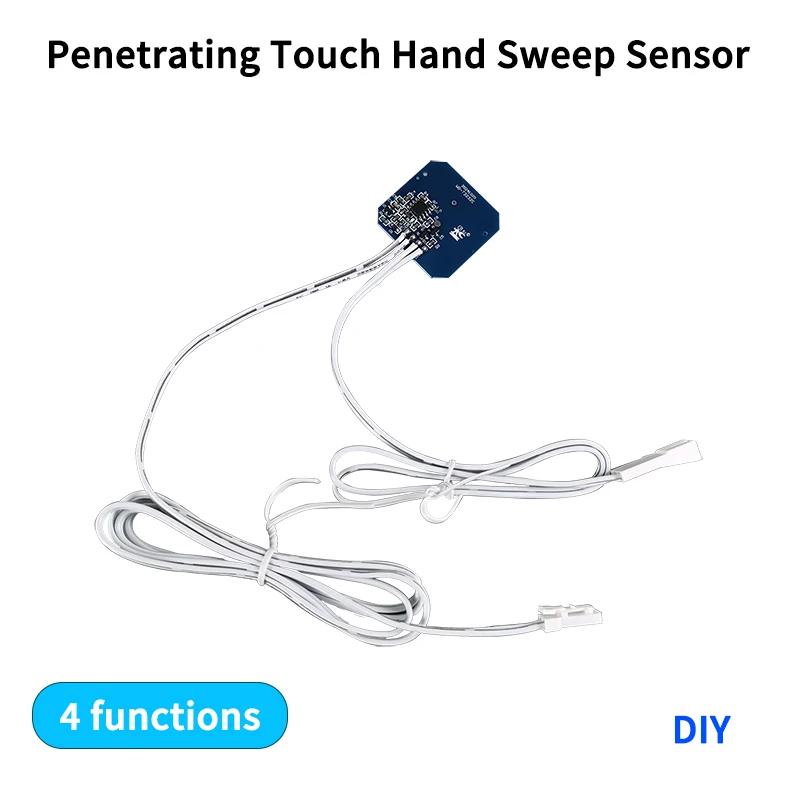 Touch Switch Hand-Sweep Dimmer 5-24V 3A 5CM Penetration for Wood Glass Acrylic 4 Modes DIY 1-5PCS for Cabinet Closet Desk LED