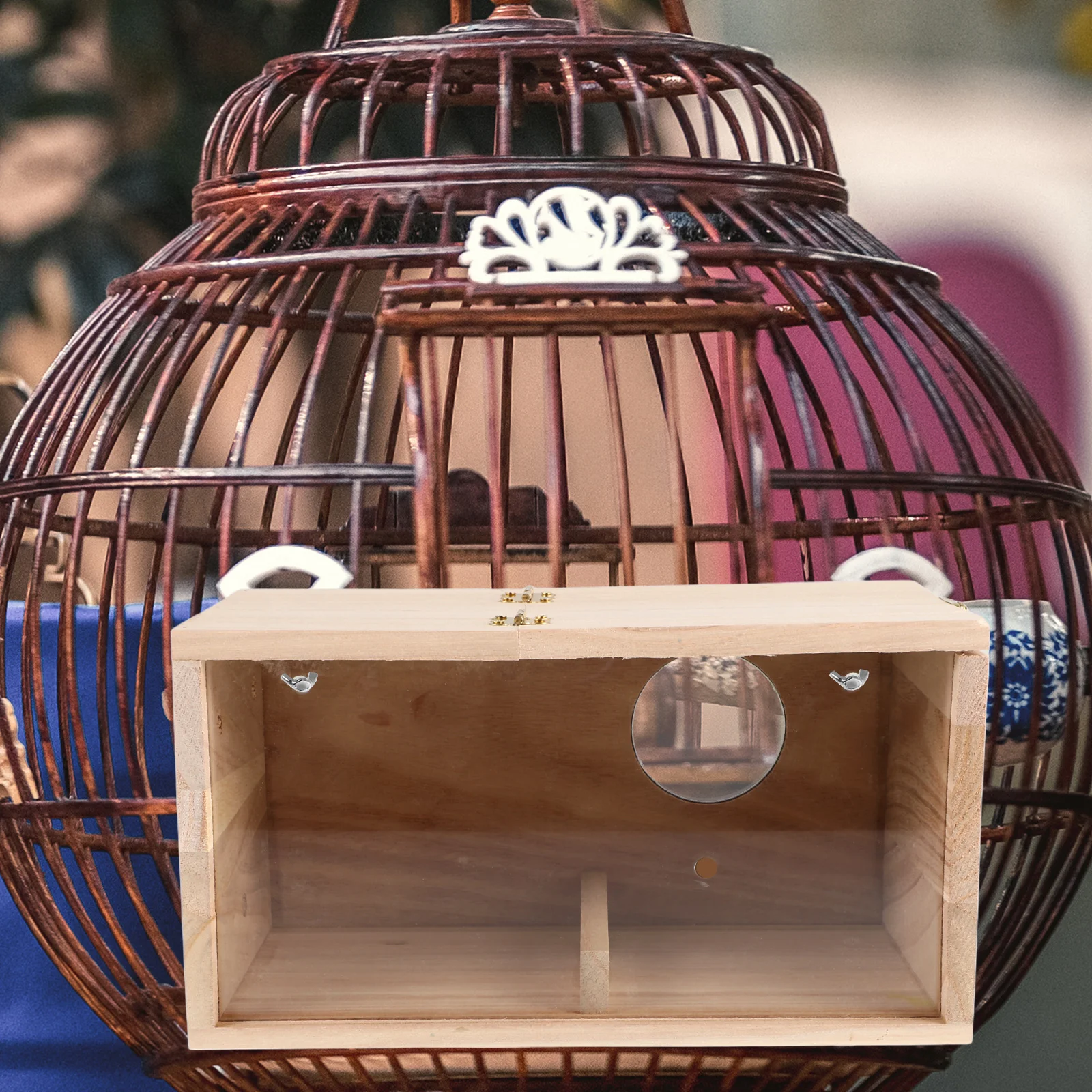 

Wooden Bird House Outdoor Garden Breeding Transparent Nesting For Parakeets Lovebirds Budgies Cockatiel Acrylic View Bird Nest