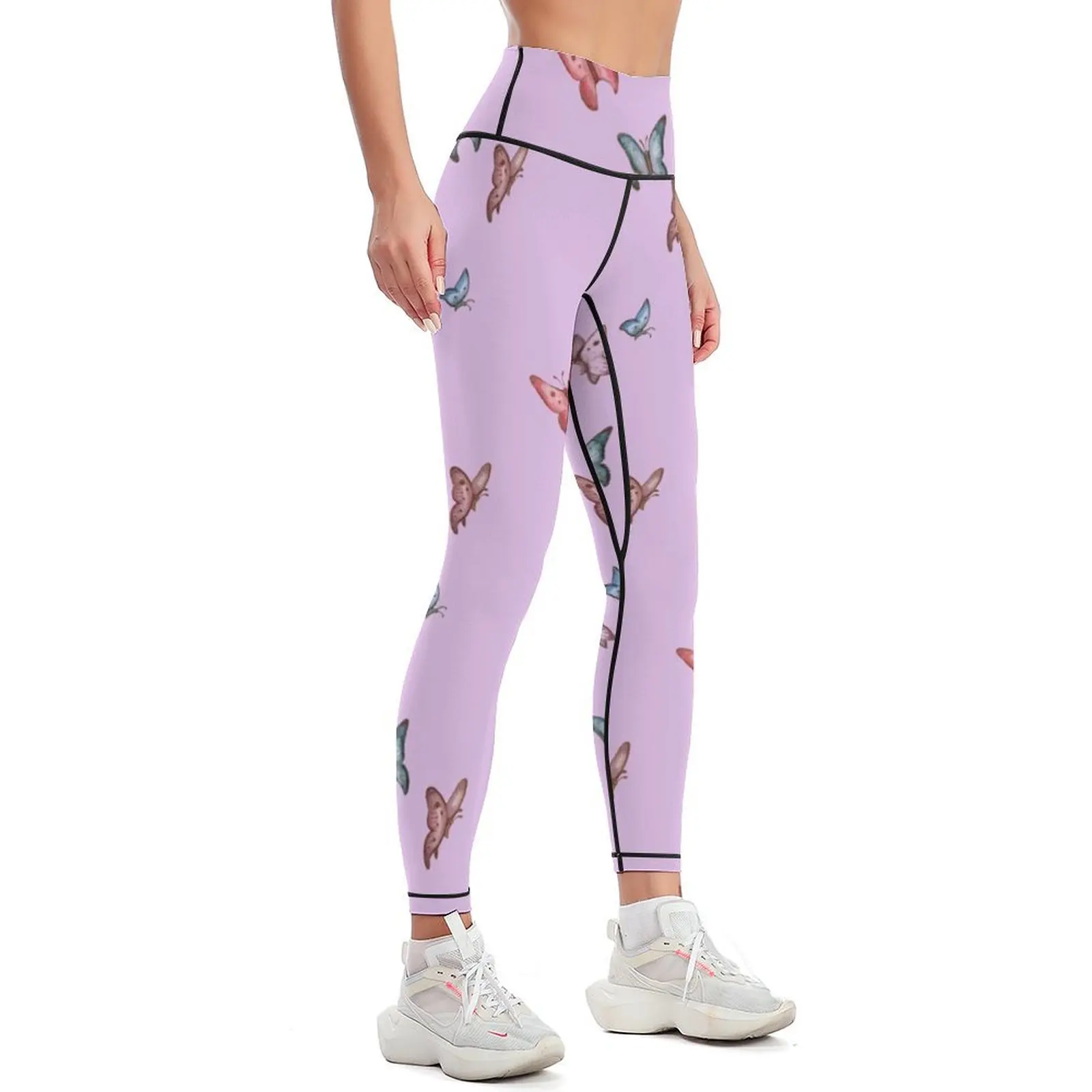 Butterfly Fantasy Light Purple Leggings gym womans legging gym Womens Leggings