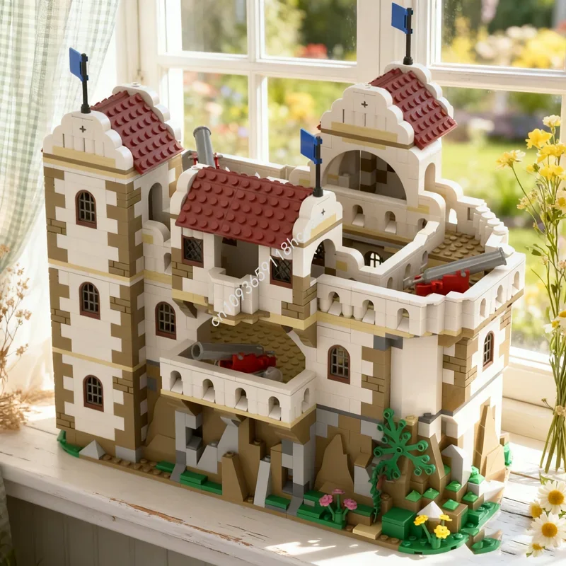 1623pcs MOC Spanish Soldiers Fort Pirates Model Building Blocks Architecture Assembly DIY Creative Idea Display Brick Gift Decor