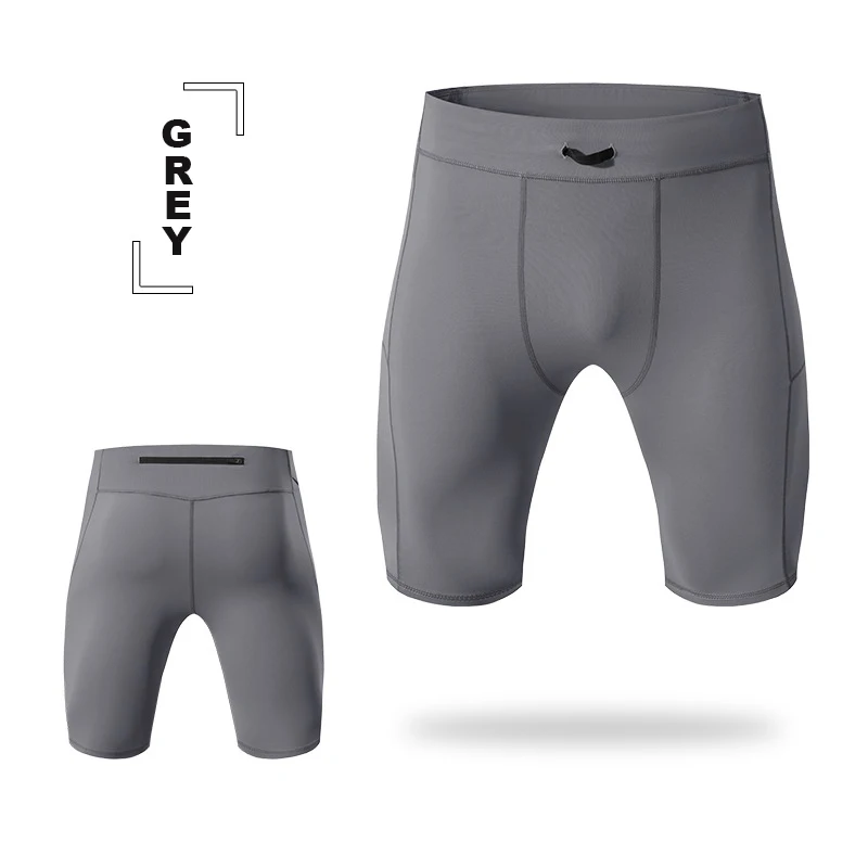Compressieshorts Heren Sneldrogend Bodybuilding Panty Shorts Fitnessleggings Elastische taille Sportbroeken Gym hardloopshorts Heren