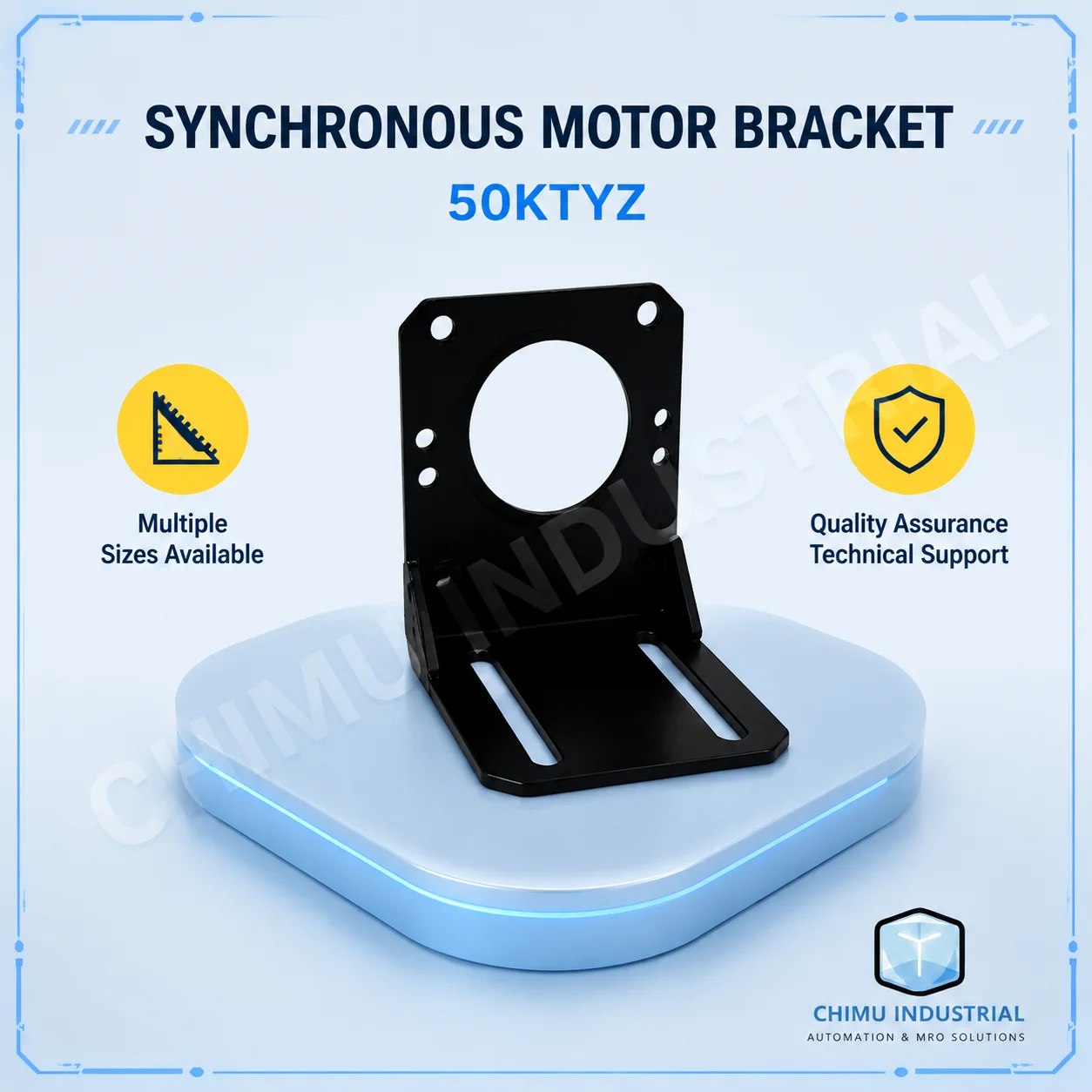 【CHIMU INDUSTRIAL】 for 50/60/68/70/80KTYZ Synchronous Motor Horizontal Mounting Bracket Aluminum 60x60mm