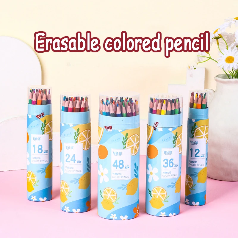 18/24/36/48 Colors Colored Pencils Set for Children Kawaii Stationery Paint Drawing Colored Pencils Kids Painting Art Supplies