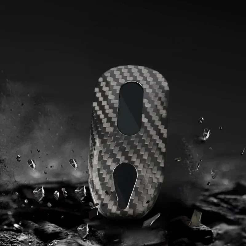 Etui na klucze Tesla Model 3 Y z prawdziwego włókna węglowego 3K 240G Ręcznie robione etui na klucze Zestaw breloków do kluczy Akcesoria 17-24