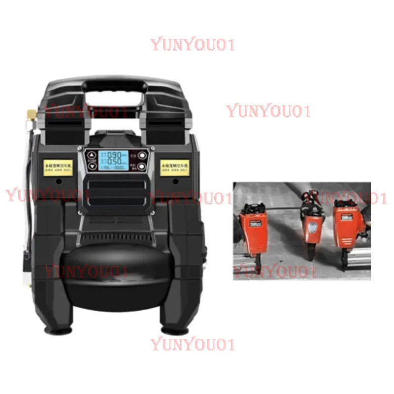 500W  Air Pump Variable Frequency Inverter Air Compressor Portable Oil-free Mute Woodworking Spray Painting High-pressure 220V