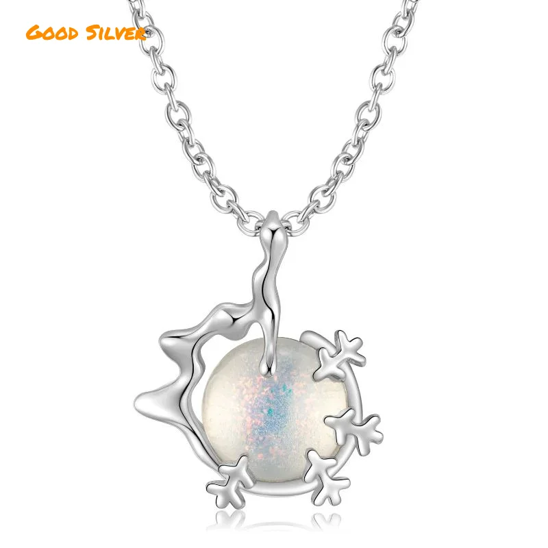 Schneeball kette, Weihnachts geschenk, kleine frische Walds erie s925 reines Silber