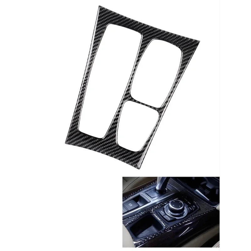 

carbon fiber car gear shift box panel trim LHD only Fit for BMW E70 E71 x 5x6 2009 2010 2011 2012 2013