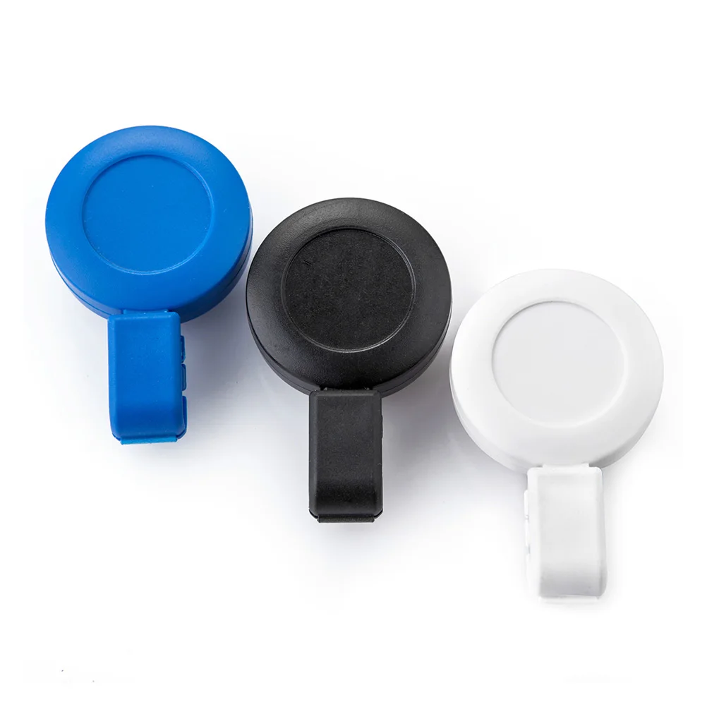 3pcs Id Card Holder Badge Holder Abs Matte Finish Stainless Steel Clip Anti-Rotation Access Control