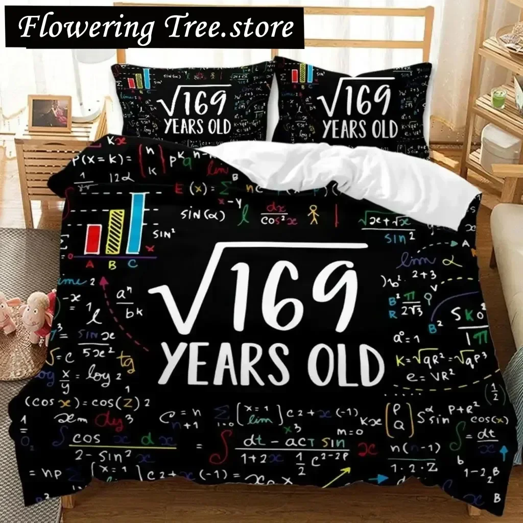 Black White Duvet Cover Mathematical Calculation Formula Bedding Set for Teens Boy Bed Linen Room Design Bedclothes Duvet Cover0