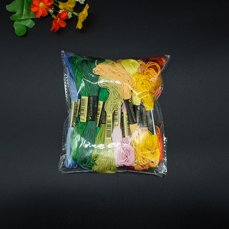 

24/100/50 Multicolor Cross Stitch Threads Cotton Sewing Skeins Embroidery Thread Floss Skein Kit DIY Sewing Tool