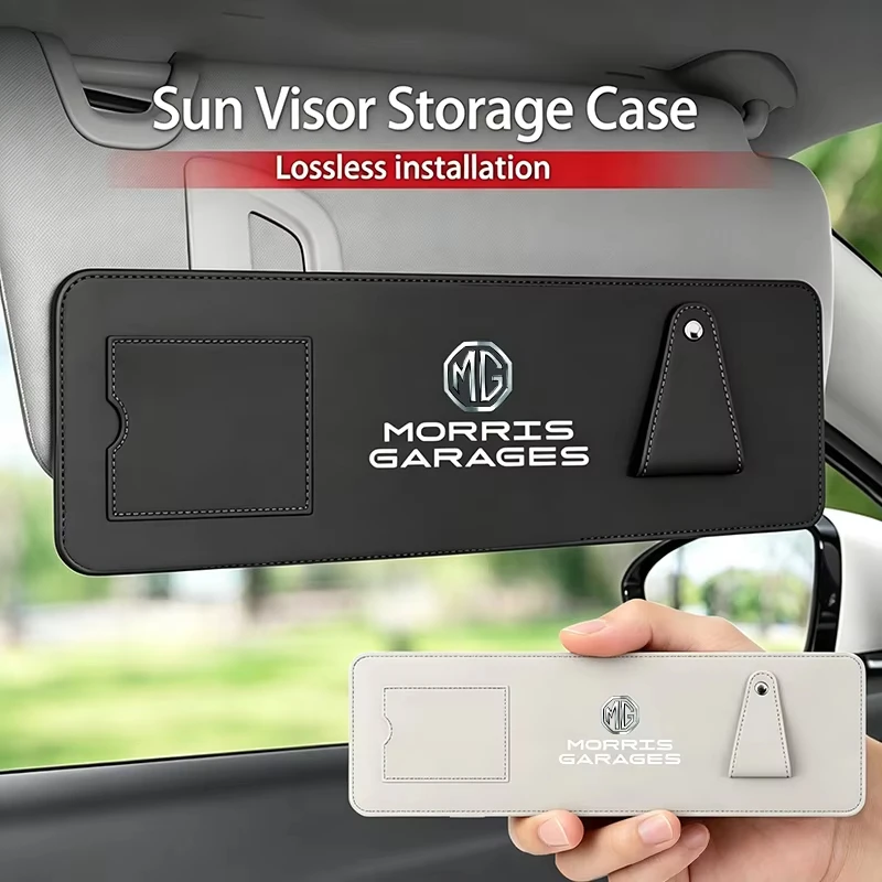 Car Sun Visor Extender with Glasses Clip Card Holder Anti Glare for MG ZS MG4 EV MG HS MG3 MG5 EV Marvel R Auto Accessories