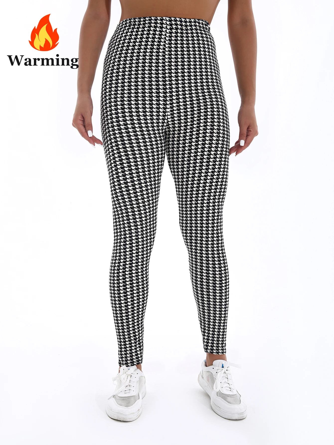 

Осень-зима, 1 упаковка, женские плюшевые толстые сексуальные узкие леггинсы с сеткой «Тысяча птиц», повседневные спортивные элегантные брюки для фитнеса и йоги